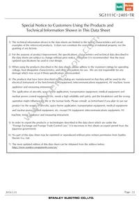 SG1111C-2405-TR Datasheet Page 22