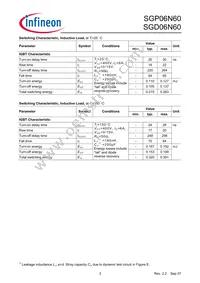 SGD06N60BUMA1 Datasheet Page 3