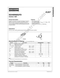 SGH80N60UFDTU Datasheet Cover