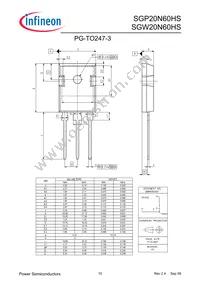 SGP20N60HSXKSA1 Datasheet Page 10