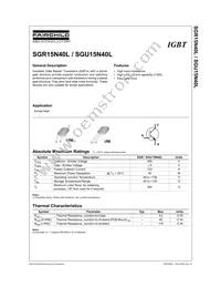 SGR15N40LTF Datasheet Cover