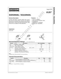 SGR20N40LTM Datasheet Cover