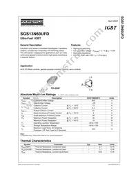 SGS13N60UFDTU Datasheet Cover