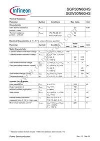 SGW30N60HSFKSA1 Datasheet Page 2