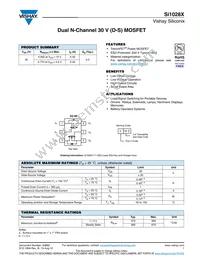 SI1028X-T1-GE3 Datasheet Cover