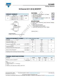 SI1046R-T1-E3 Datasheet Cover