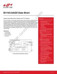 SI1143-AAGX-GMR Datasheet Cover