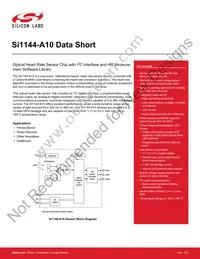 SI1144-A10-GMR Datasheet Cover