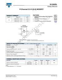 SI1303DL-T1-GE3 Datasheet Cover