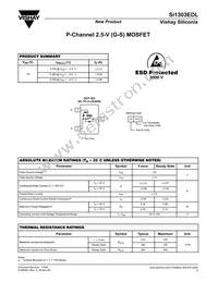 SI1303EDL-T1-E3 Datasheet Cover