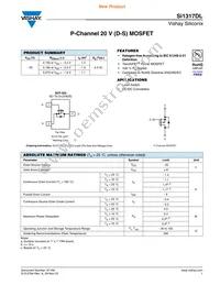 SI1317DL-T1-GE3 Datasheet Cover