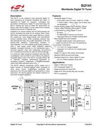 SI2141-B10-GMR Datasheet Cover