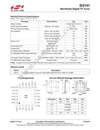 SI2141-B10-GMR Datasheet Page 2