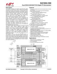 SI21602-C60-GM Datasheet Cover