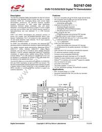SI2167-D60-GM Datasheet Cover