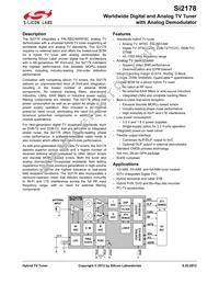 SI2178-A20-GM Datasheet Cover