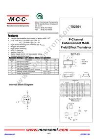 SI2301-TP Datasheet Cover