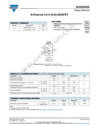 SI2302ADS-T1-GE3 Datasheet Cover