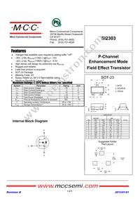 SI2303-TP Datasheet Cover