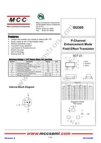 SI2305-TP Datasheet Cover