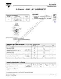 SI2305DS-T1-E3 Datasheet Cover