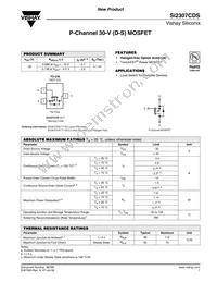 SI2307CDS-T1-E3 Datasheet Cover