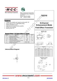 SI2310-TP Datasheet Cover