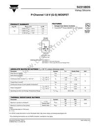 SI2315BDS-T1-GE3 Datasheet Cover