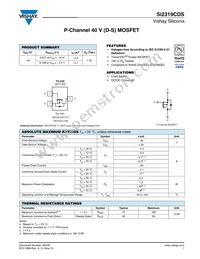 SI2319CDS-T1-GE3 Datasheet Cover