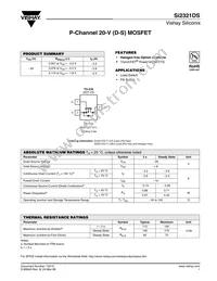 SI2321DS-T1-GE3 Datasheet Cover