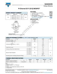SI2323CDS-T1-GE3 Datasheet Cover