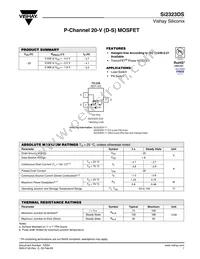 SI2323DS-T1 Datasheet Cover