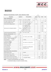 SI2333-TP Datasheet Page 2