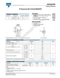 SI2343CDS-T1-GE3 Datasheet Cover