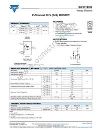 SI2371EDS-T1-GE3 Datasheet Cover