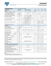 SI2392ADS-T1-GE3 Datasheet Page 2