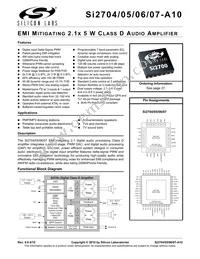 SI2707-A10-GM Datasheet Cover