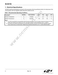 SI3016-BS Datasheet Page 4