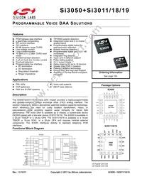 SI3019-F-KS Datasheet Cover