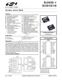 SI3050-E-FM Datasheet Cover