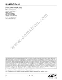 SI3400-E1-GM Datasheet Page 20