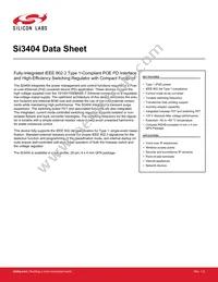 SI3404-A-GMR Datasheet Cover