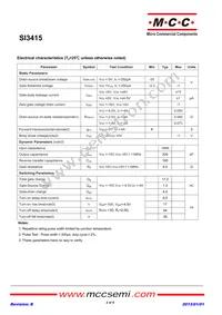 SI3415-TP Datasheet Page 2