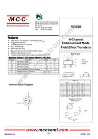 SI3420-TP Datasheet Cover
