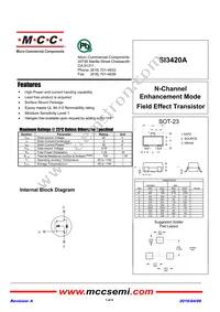 SI3420A-TP Datasheet Cover