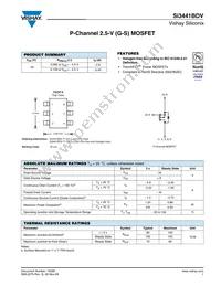 SI3441BDV-T1-GE3 Datasheet Cover