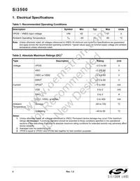 SI3500-A-GMR Datasheet Page 4