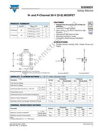 SI3590DV-T1-GE3 Datasheet Cover