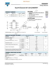 SI3932DV-T1-GE3 Datasheet Cover