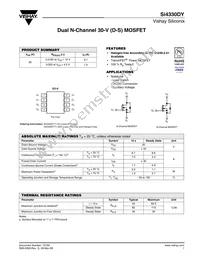 SI4330DY-T1-GE3 Datasheet Cover